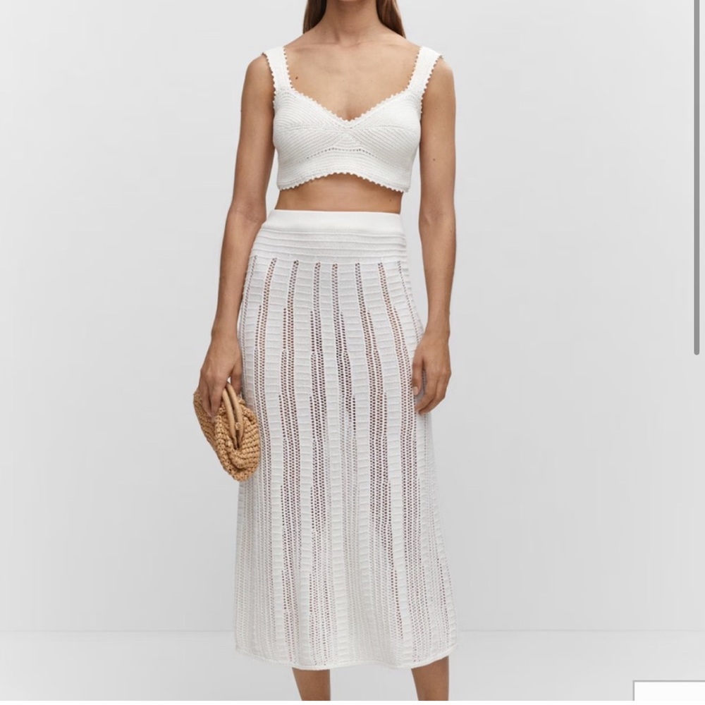 Mango knitted skirt set